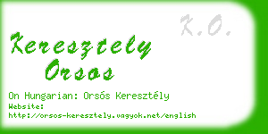 keresztely orsos business card